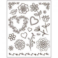 Silicone Motive Sheet, sheet 14x18 cm, 1 sheet [HOB-24422]