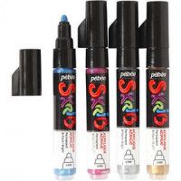 Skrib Paint Marker, line width: 4 mm, 4 pcs, asstd. colours [HOB-25081]