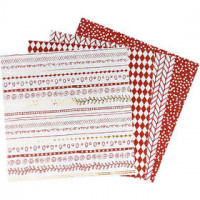 Origami Paper, size 15x15 cm, 80 g, 40 sheets, red [HOB-25371]