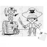 Jigsaw Puzzle, A5 15x21 cm, 2 pcs, white [HOB-25461]