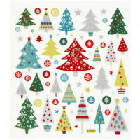 Fancy Glitter Stickers, sheet 15x16.5 cm, approx. 63 pc, 1 sheet [HOB-28910]