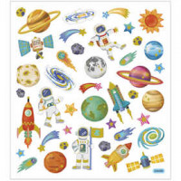 Stickers, sheet 15x16.5 cm, 41 pc, 1 sheet [HOB-29078]