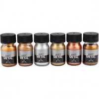 Art Metalic Paint, 6x30 ml, metallic colours [HOB-30696]