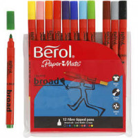 Berol Marker, line width: 1.7 mm, D: 10 mm, 12 pcs, asstd colours [HOB-37270]