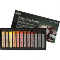 Gallery Soft Pastel Set, thickness 10 mm, L: 6.5 cm, 12 pcs, brown [HOB-38162]