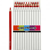 Colortime colouring pencils, lead: 5 mm, jumbo, 12 pcs, red [HOB-38172]