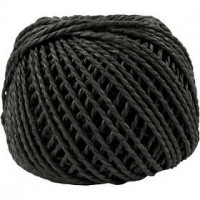 Paper Yarn, thickness 2.5-3 mm, approx. 42 m, 150 g, black [HOB-41725]