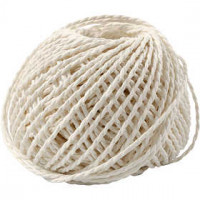 Paper Yarn, thickness 2.5-3 mm, approx. 42 m, 150 g, white [HOB-41726]