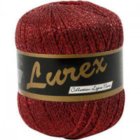 Lurex yarn, L: 160 m, 25 g, red [HOB-421471]
