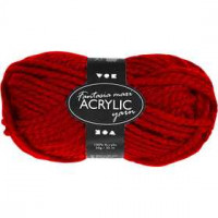 Fantasia Acrylic Yarn, L: 35 m, maxi, 50 g, red [HOB-421866]