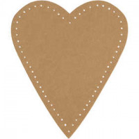 Heart, H: 12 cm, W: 10 cm, 4 pcs, natural [HOB-498772]