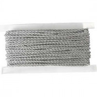 Cord, thickness 2 mm, silver, 5m [HOB-503242]