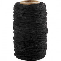 Cotton Cord, thickness 1.1 mm, 50 m, black [HOB-503790]