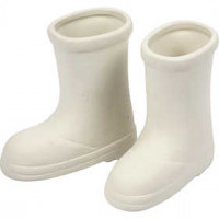 Boots, H: 12 cm, 8 pcs, white [HOB-50512]