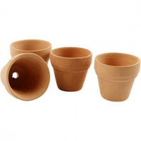 Flower Pots, D: 3.4 cm, H: 3.1 cm, 48 pcs [HOB-50655]