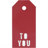 Manila Tags, size 5x10 cm, 300 g, 15 pcs, red [HOB-50985]