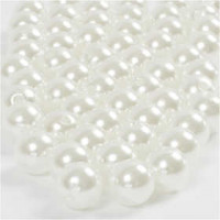Plastic Beads, size 10 mm, hole size 1.2 mm, 54 g, mother-of-pearl [HOB-51082]