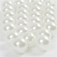 Plastic Beads, size 13 mm, hole size 1 mm, 54 g, mother-of-pearl [HOB-51093]