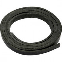 Leather band, W: 10 mm, thickness 3 mm, 2 m, black [HOB-51501]