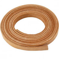 Leather band, W: 10 mm, thickness 3 mm, 2 m, natural [HOB-51502]