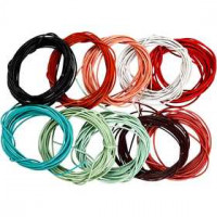 Leather Cord Assortment, thickness 1 mm, 10x3 m, asstd colours [HOB-51525]