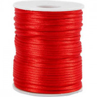 Satin Cord, thickness 2 mm, 50 m, red [HOB-515508]