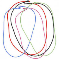 Elastic Necklace with Clasp, L: 46 cm, thickness 1.65 mm, 5 mixed, asstd colours [HOB-515960]