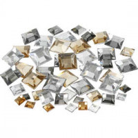 Rhinestones, size 6+9+12 mm, 360 pcs, golden/silver harmony [HOB-52185]