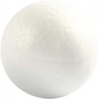 Polystyrene Balls, D: 5 cm, 5 pcs, white [HOB-543040]