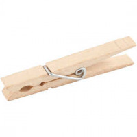Clothes Pegs, L: 80 mm, W: 10 mm, 150 pcs, birch [HOB-56152]