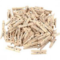 Clothes Pegs, L: 30 mm, W: 3 mm, 100 pcs, birch [HOB-564540]