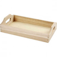 Tray, size 30x17x5 cm, inner size 27.5x15x4 cm, 1 pc, paulownia [HOB-575300]