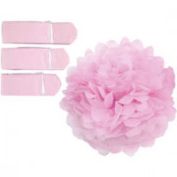 Tissue Pompons, D: 20+24+30 cm, 16 g, 3 pcs, light red [HOB-590009]