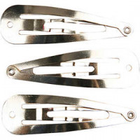 Hair Clips, W: 14 mm, L: 45 mm, 100 pcs, silver-plated [HOB-600992]