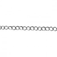 Chain, W: 3 mm, 2 m, silver-plated [HOB-602330]