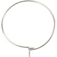 Beading Hoops, D: 20 mm, 8 pcs, silver-plated [HOB-60319]