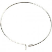 Beading Hoops, D: 30 mm, 6 pcs, silver-plated [HOB-60329]