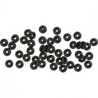 Stop Rings, inner size 3 mm, 48 pcs, black [HOB-61575]