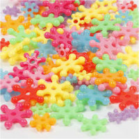 Shape Beads, D: 7-13.5 mm, hole size 2 mm, 125 ml, asstd colours [HOB-617610]