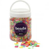 Shape Beads, D: 7-13.5 mm, hole size 2 mm, 700 ml, asstd colours [HOB-61761]