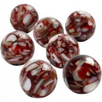 Shell Beads, D: 13 mm, hole size 1.5 mm, 26 pcs, red [HOB-63181]