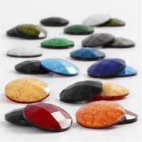 Cabochons, D: 14 mm, thickness 4 mm, 300 mixed, asstd colours [HOB-68018]