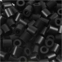 Fuse Beads, size medium mm, size 5x5 mm, 6000 pcs, black (32220) [HOB-751011]
