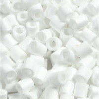 Fuse Beads, size medium mm, size 5x5 mm, 6000 pcs, white (32221) [HOB-751151]