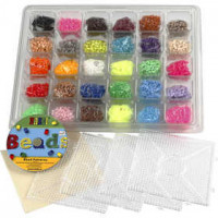 Fuse Beads, size 5x5 mm, size 5x5 mm, 7500 mixed, standard colours [HOB-75299]