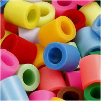 Fuse Beads, size JUMBO mm, size 10x10 mm, 1000 mixed, asstd colours [HOB-753540]