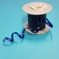 Deco Ribbon 100% Biodegradable Blue 6mm x 100 meters and enhanced with metal wire (1 roll) [HV-WDB]