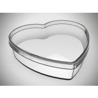 Plastic Transparent Heart 14cm (25 pieces) [PEP-0708138]