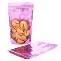 Stand Up Pouches Transparent/Pink 17.1x8.9x28.6cm | 340 grams (100 pieces) [ZBGB4PK]