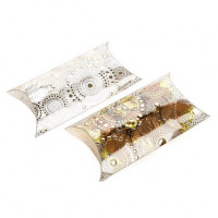 Pillow Packs Hot Stamp Print Gold 10x4x17cm (25 pieces) [FS205]